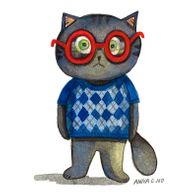 katt med briller kopi